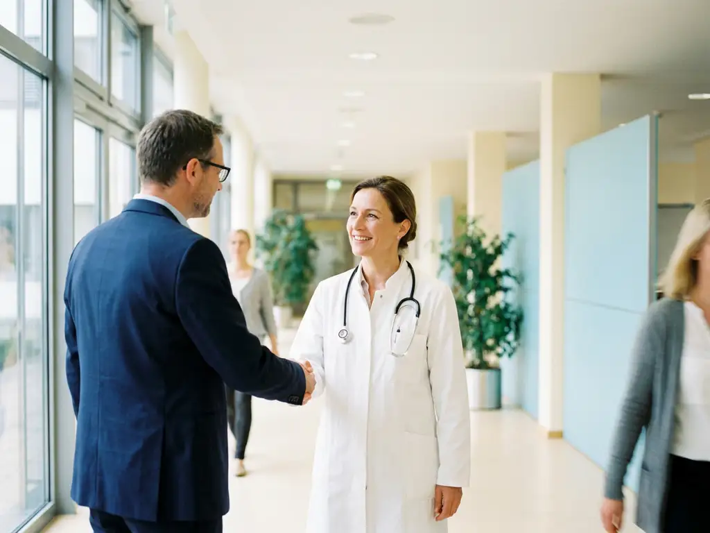 arzt-krankenhaus-handschlag-klinik-professionell.jpg Beitrag: Wann lohnt sich eine Honorararzt-Agentur für Kliniken?