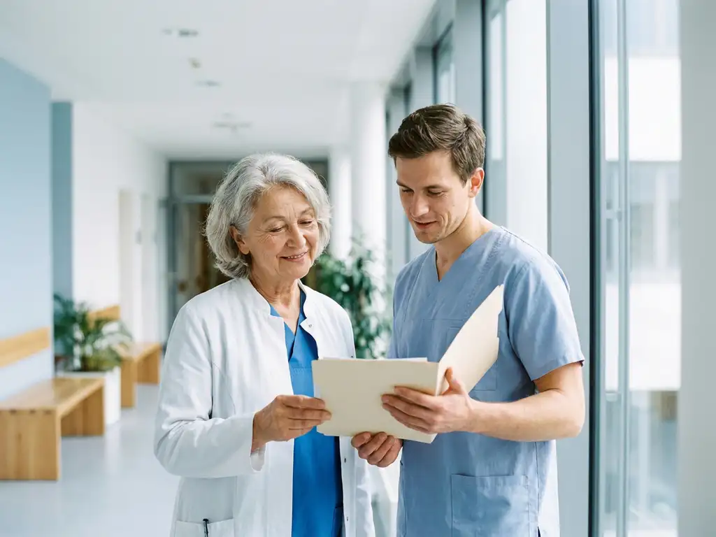 arzt-mentor-krankenhaus-zusammenarbeit-modern.jpg Beitrag: Wie beeinflusst die Altersstruktur der Ärzteschaft den Personalmangel in Kliniken?