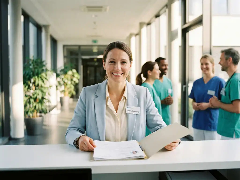 krankenhaus-personalmanager-bewerbungsmappe-empfang.jpg Beitrag: Wie sollte ein Krankenhaus vorgehen, wenn trotz aller Maßnahmen keine Bewerbungen auf eine Arztstelle eingehen?